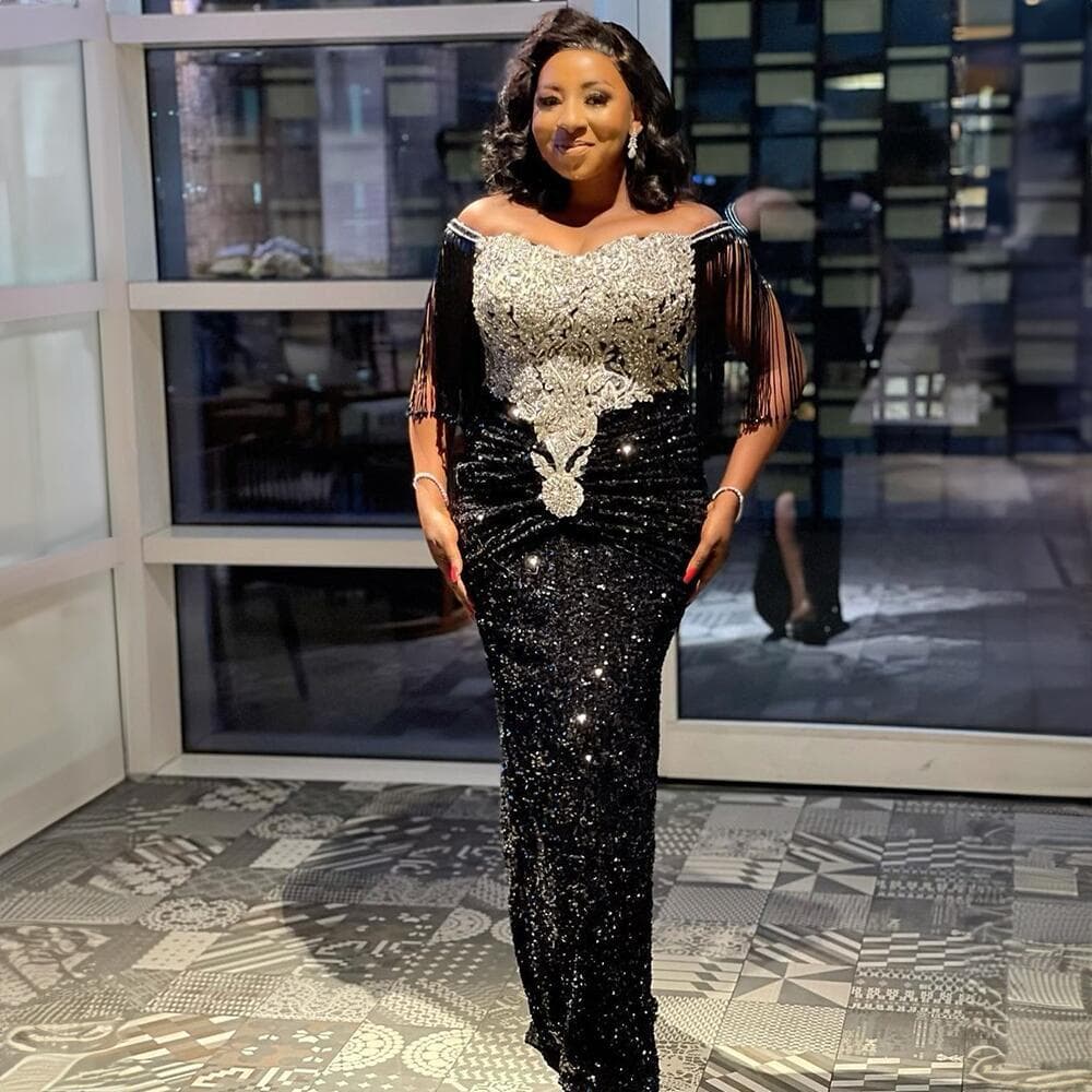 Cross-border Amazon 2022 Fashion Skirt African Ethnic Style Dress Stretch Beaded Rhinestone Corsage One-shoulder Neckline