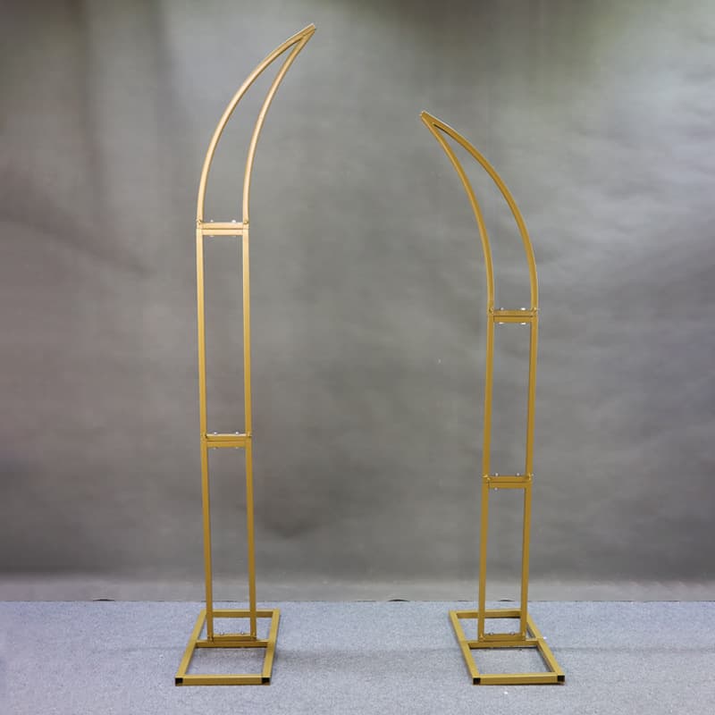 New Cross-Border Foreign Trade Wedding Prop Bullhorn Door Iron Flower Arch Frame Ivory Door Arc Outdoor Wedding