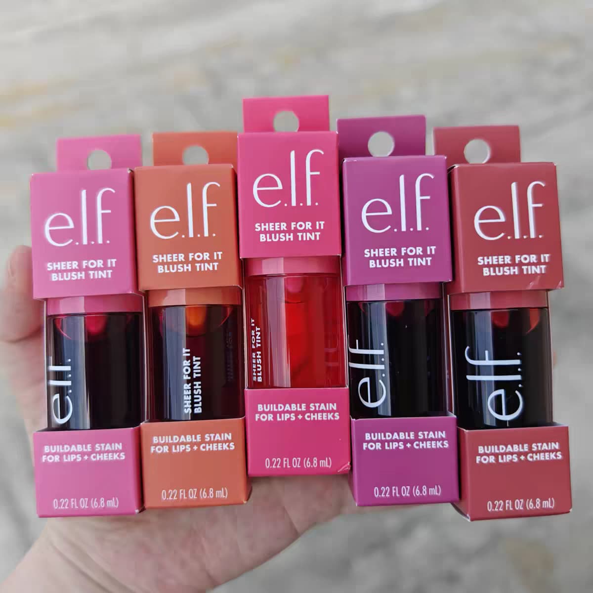 ELF Lip & Cheek Tint Liquid Blush Lip Gloss 6.8ML Scented Moisturizing Tinted