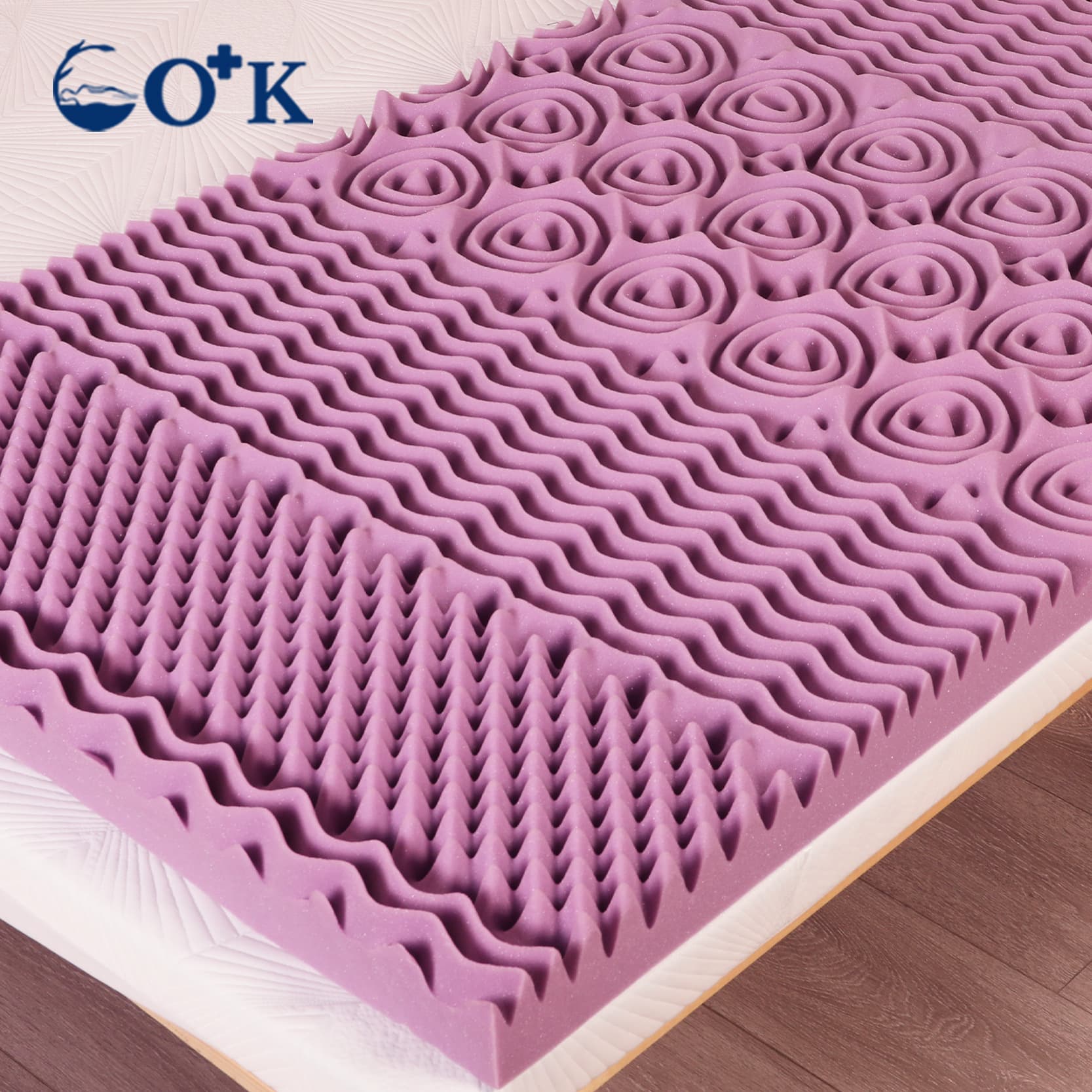 Slow rebound memory foam mattress, seven-zone single hotel mattress, cross-border customized memory foam mattress