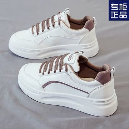 White shoes for women 2025 new spring all-match casual thick-soled spring dad shoes sports sneakers ins trend