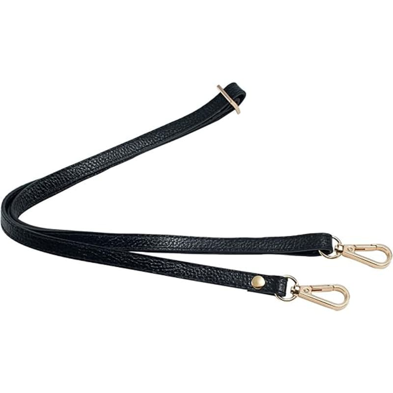 2025 Popular Black Bag Strap Accessories Diagonal Shoulder Strap Plain Lychee Pattern Cross Pattern Shoulder Strap Bag