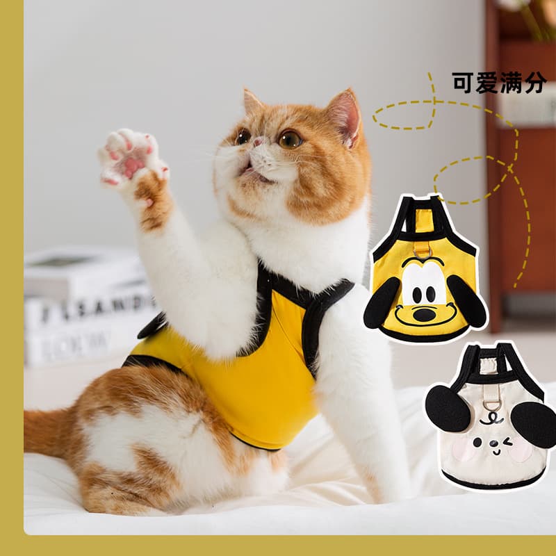 Summer Cute Dog 3D Ears Suspender for Small and Medium Dogs Teddy Breathable Thin Pet Clothing
