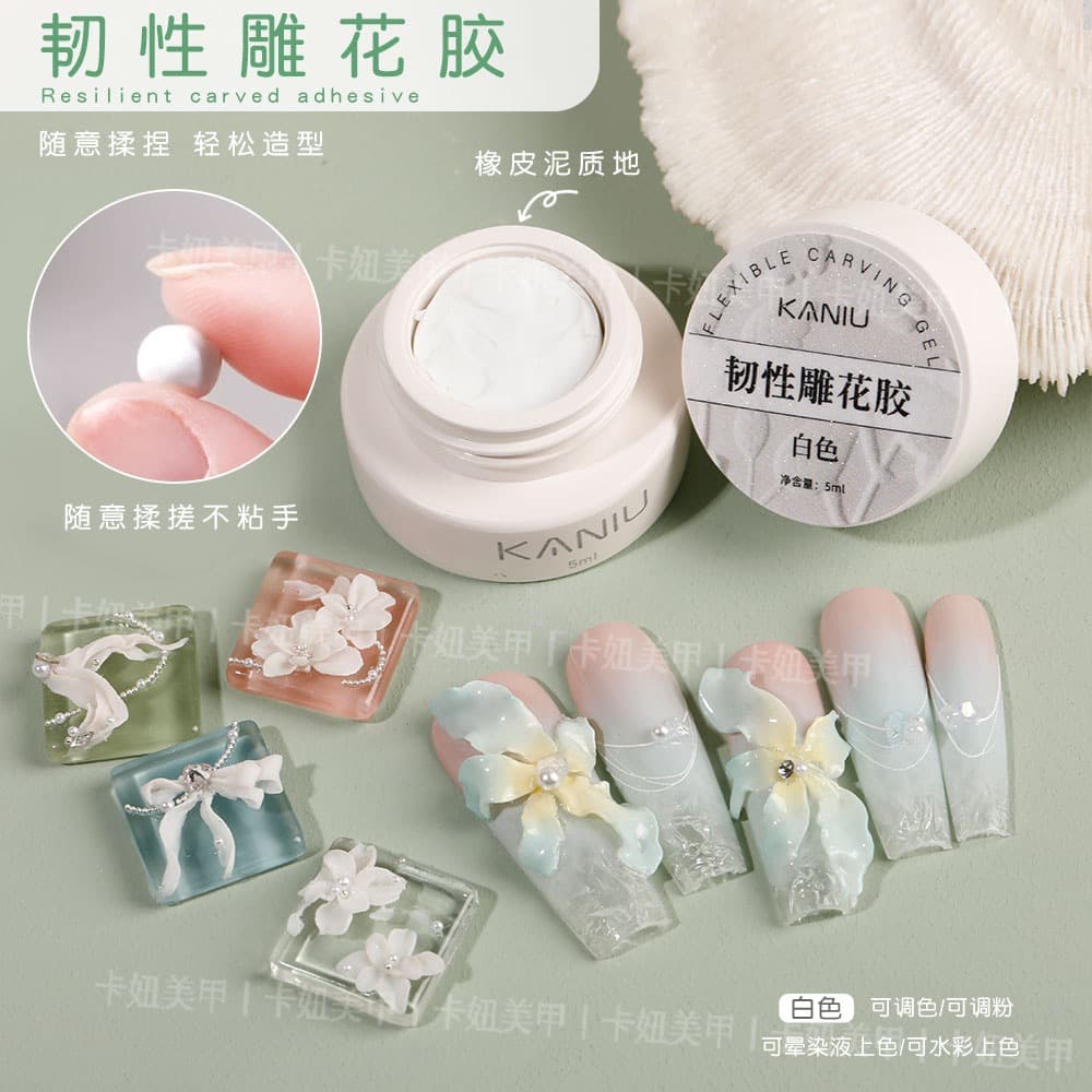 Kaniu Stereo Toughness No-Wash Carving Glue Gummy Non-Stick Ice Flower Shaping High Hardness Not Easy to Break Modeling Glue