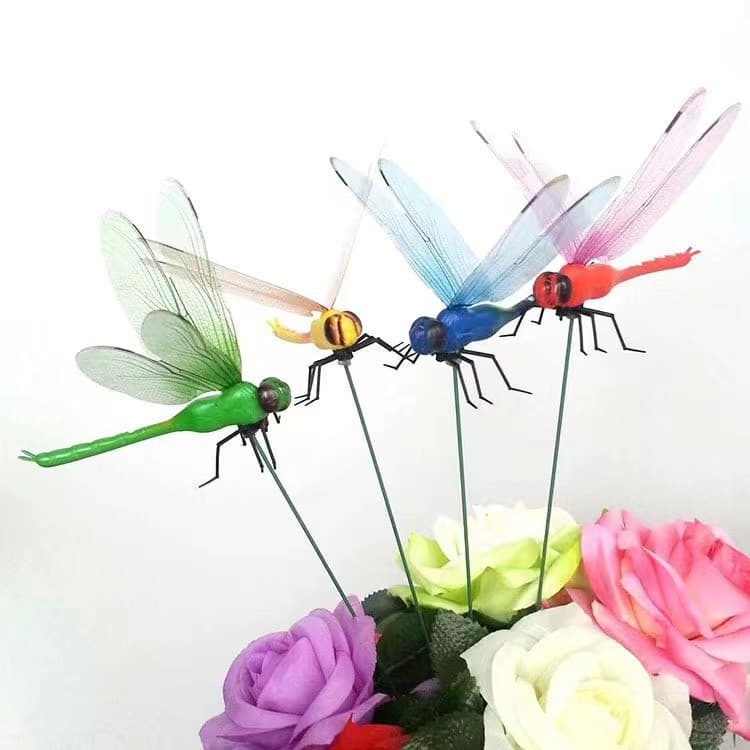 3D Simulated Dragonfly Living Room Bedroom Wall Decoration Floral Gardening Arrangement Creative Home Outdoor Decoration