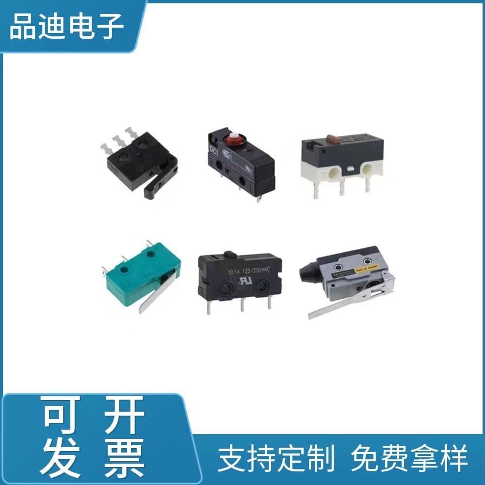 High-Current Mini Micro Switch with Handle and Roller, Toy Reset Limit Switch, Mouse Bent-Leg Long-Leg Tactile Switch