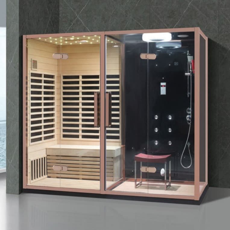 Custom Steam Shower Room Far Infrared Sauna Room Single Person Wet Steam Room Dry and Wet Separation Integrated Sauna Room