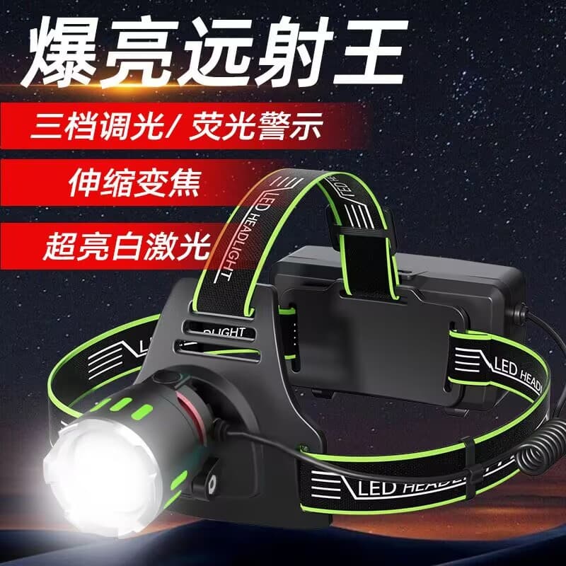 Cross-border Best-selling Bright Small Headlamp White Light Side Light Long Battery Life Night Fishing Headlamp Wearable Outdoor Mini Headlamp Wholesale