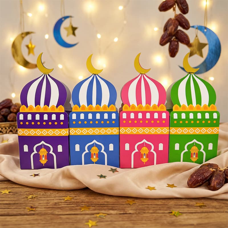 Foreign trade gift package three-dimensional house gift candy box set star moon cross-border festival Middle Eastern castle decoration