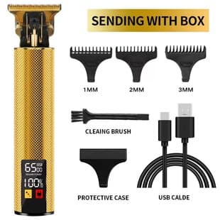 Digital Display Hair Clipper T9 Oil Head Push Electric Shaver Vertical Line Large Screen Hair Clipper Bald Head Tool Oil Head Electric Hair Clipper