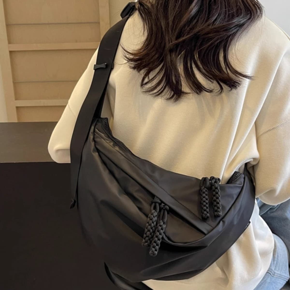 Crossbody bag for women 2025 new large capacity sports cycling boys dumpling shoulder bag men's men's bag backpack