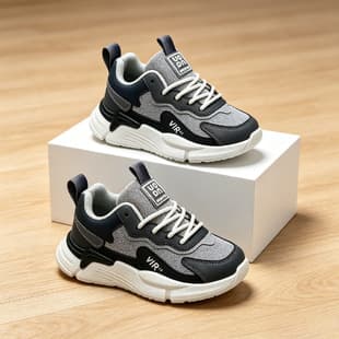 Kids Shoes Lightweight Breathable Boys Sports Shoes Fashion Versatile Running Shoes Trendy New Soft Sole Lace-up Drop Shipping
