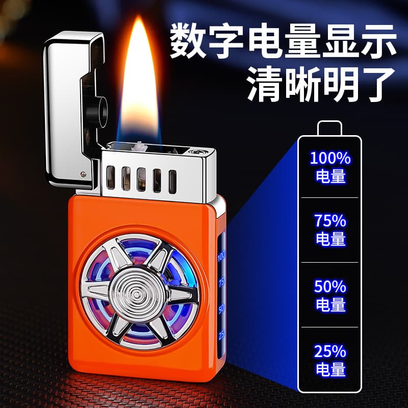 New Smart Voice-Activated Kerosene Lighter with Battery Display, Multiple Ignition Modes, Rotating Fidget Stress Relief Lighter