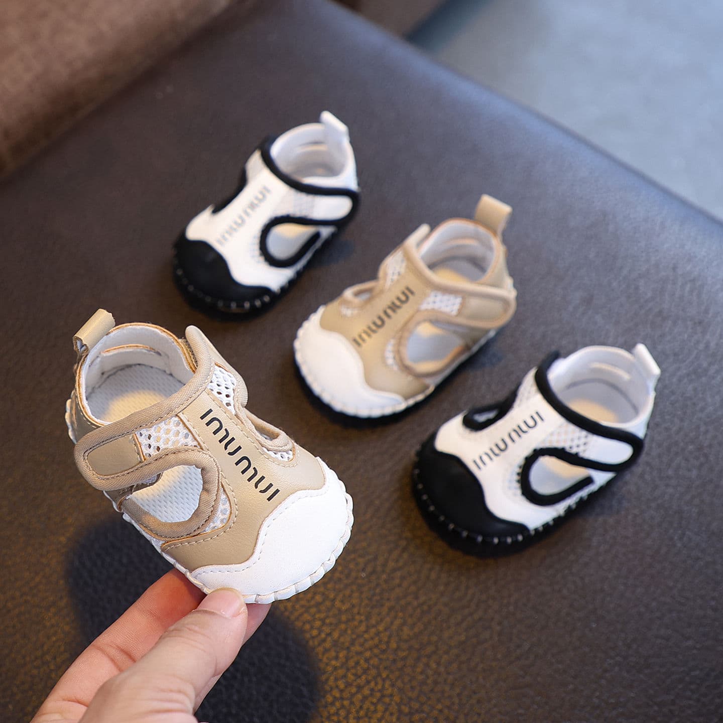 Cross-border Baby Shoes 0-3-6 Months 1 Year Old Boys Anti-slip Soft Sole Walking Shoes Breathable Lightweight Outdoor Wear