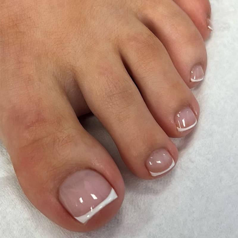 Simple French Style Wearable Nail Tips Removable Toe Nail Tips European and American Style Elegant Nail Stickers