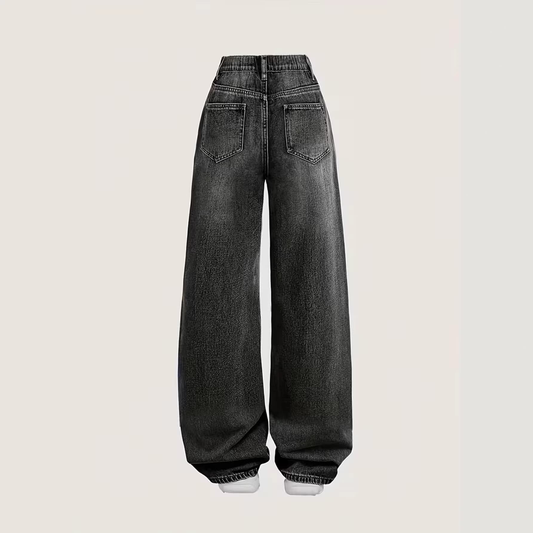 New Loose Straight Casual Jeans for Teen Girls on Cross-border Amazon Wish Standalone Site