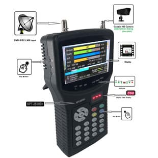 Satellite Finder KPT-255HD+ DVB-S/S2 With CCTV Tester 8MP