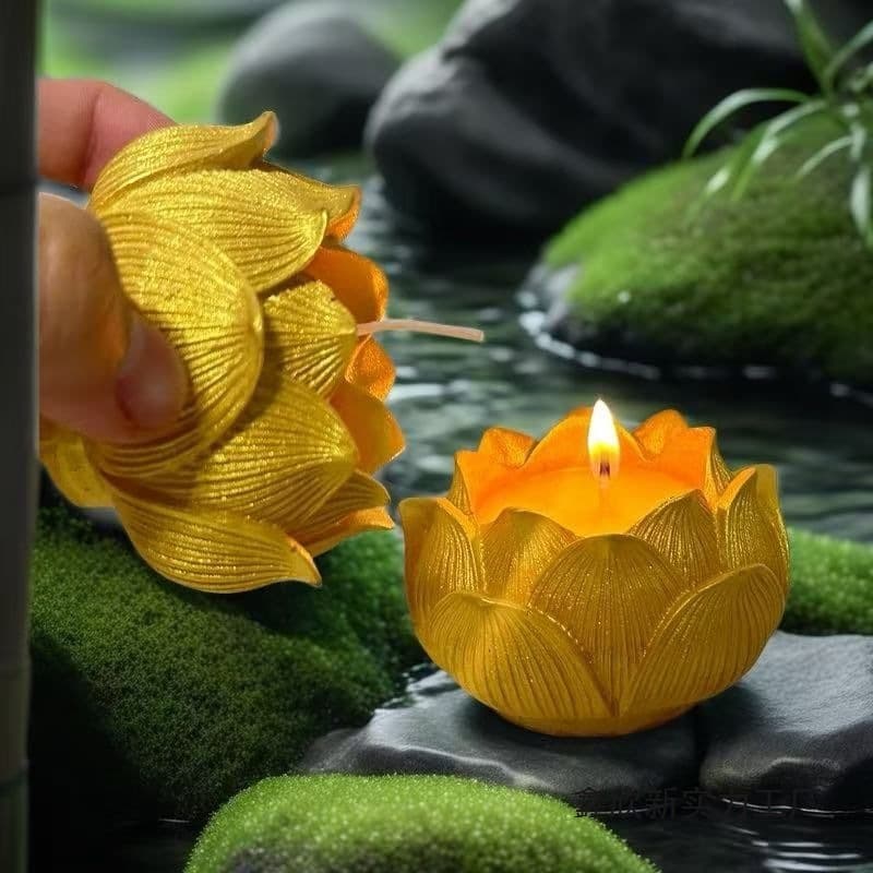 Lotus candle holder lamp base, new household candle stand, butter lamp base, front-of-Buddha lamp, temple eternal light
