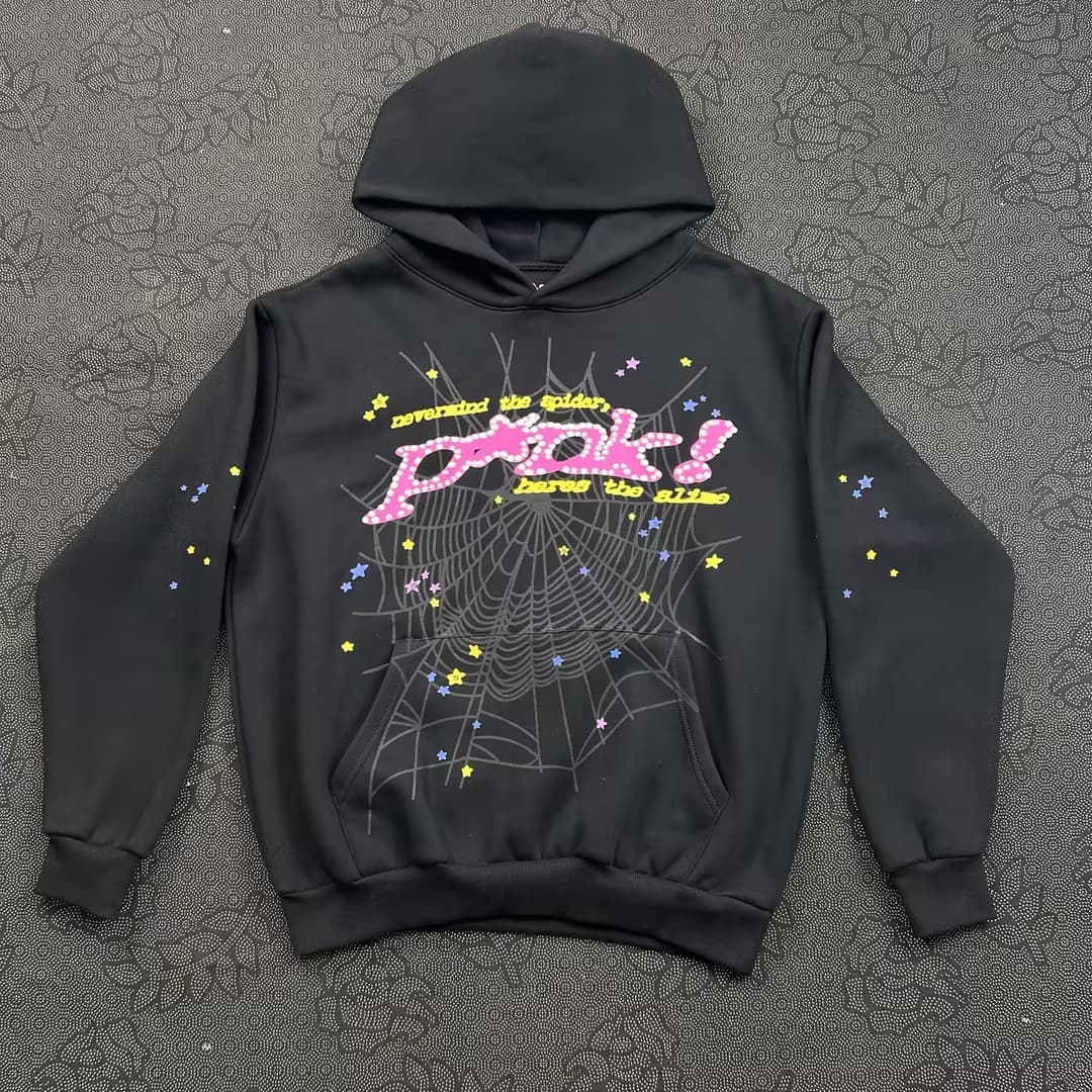 Sp5der Spider Hoodie Men's Pure Cotton Loose Fit Hip Hop Hoodie Cross-Border Supply