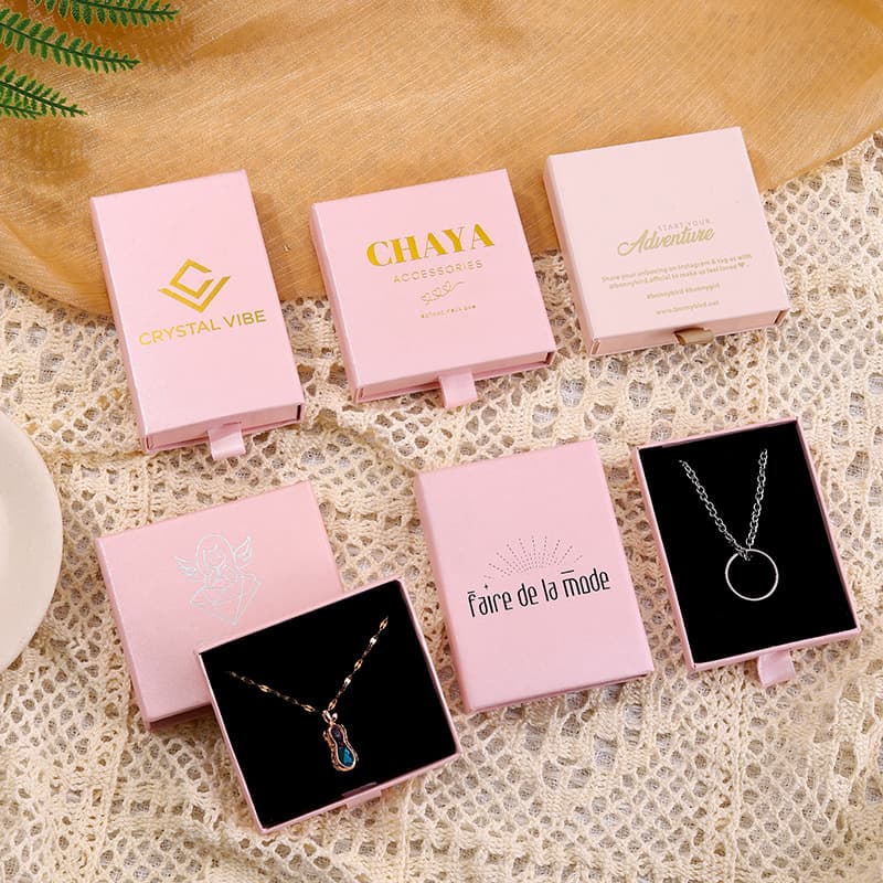 Jewelry Packaging Box Necklace Earring Pendant Drawer Bare Blank 1.7cm Amazon Storage Ring Jewelry Box