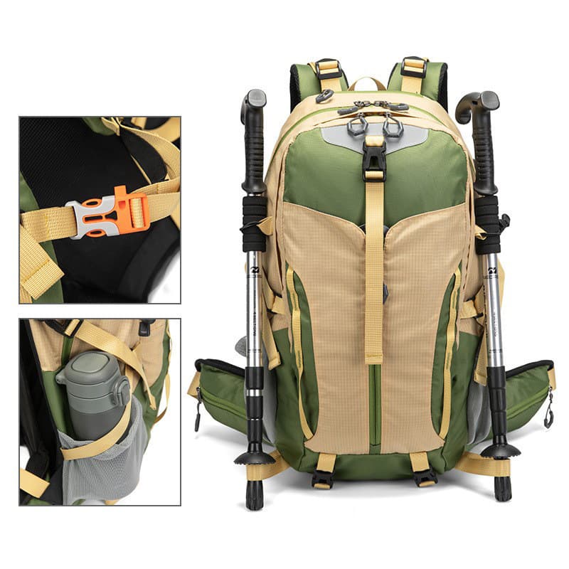 New Outdoor Hiking Backpack 40L Large Capacity Durable Weight-Reducing Cycling Camping Backpack for Trekking and Mountaineering