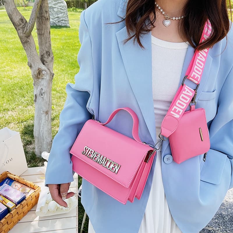 New Cross-Border Fashion Women's Bag, Trendy Letter Structured Small Square Bag, Handbag, Shoulder Bag, Crossbody Bag, Versatile