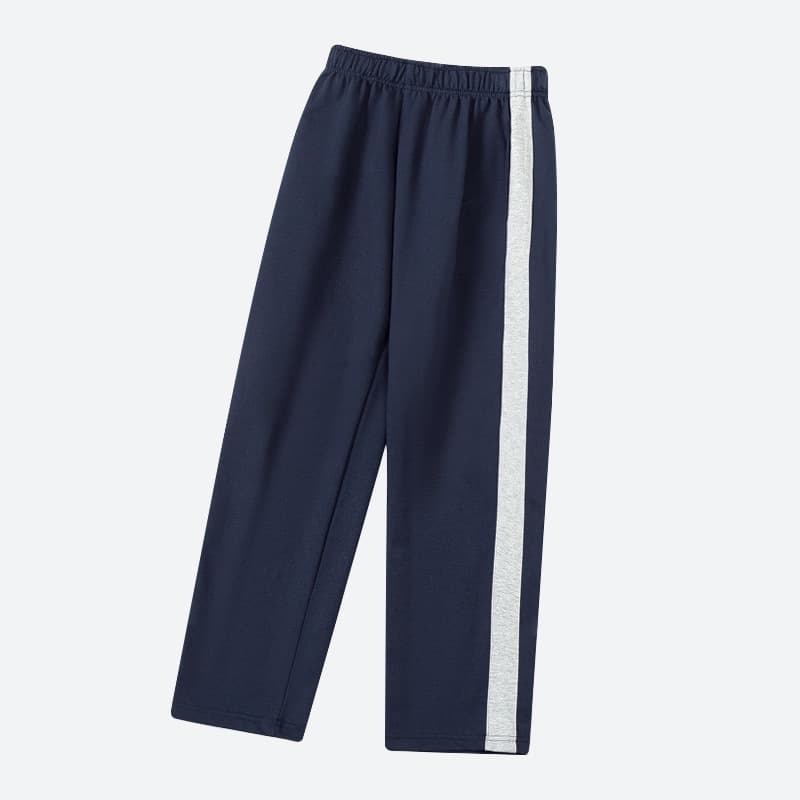 Spring Autumn Pure Cotton School Uniform Pants for Boys and Girls Junior High Students Navy Blue Fall Sports Pants Casual Navy Primary School Students