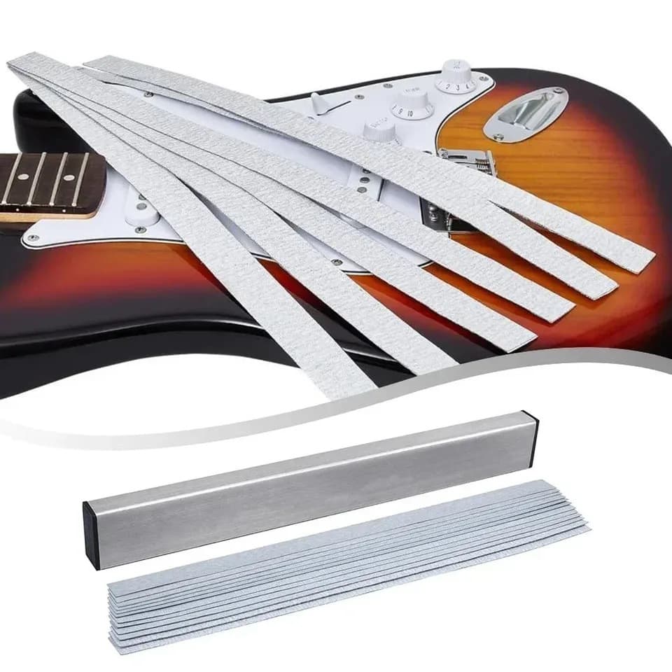 40cm Guitar Leveling Beam, Guitar Neck Straightening Rod, Luthier Tool, Includes 6 Sandpapers, Guitar Accessories