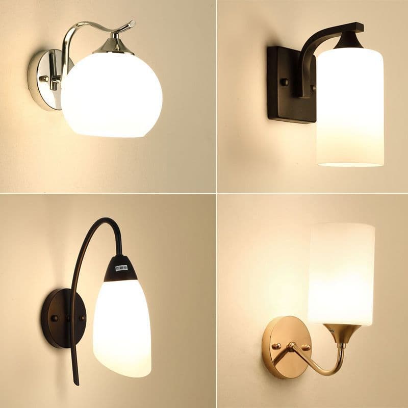 Bedroom Wall Lamp Wall-Mounted Wall Light Main Bedroom Headboard Lamp Corridor Simple Modern Creative LED American Style Lighting