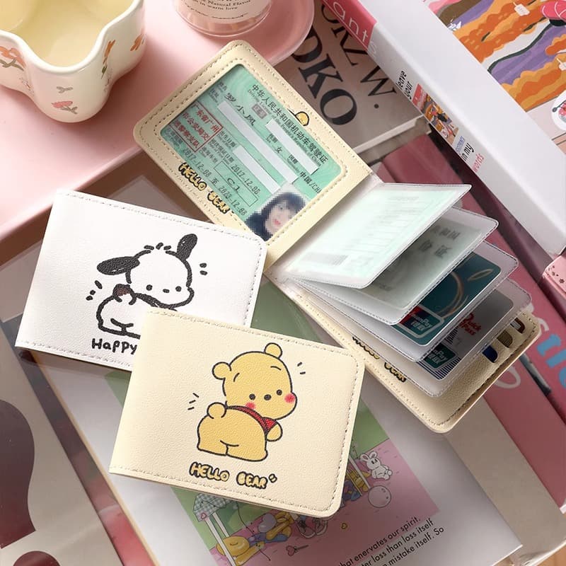 Winnie the Pooh Cartoon Driver's License Leather Case Female Personality Creative Motor Vehicle Driving License Driver's License Protective Cover Ben Pacha Dog