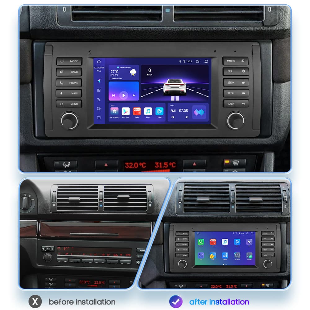 Cross-border 7-inch Android Large Screen Navigation for BMW E39, MP5 Connectivity, Reverse Camera, Car GPS Navigator