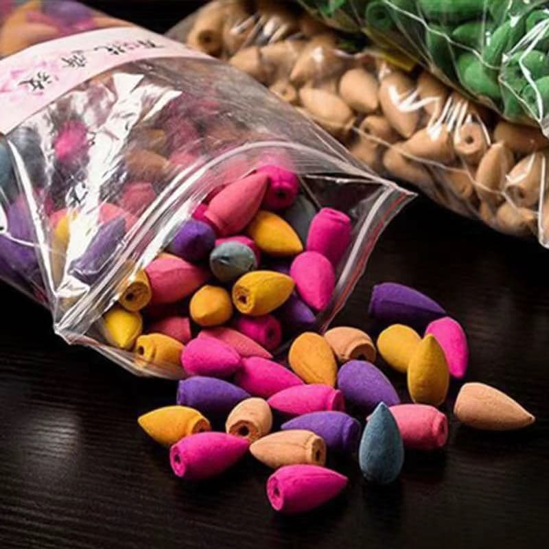 [Cross-border hot sale] Backflow incense sandalwood agarwood rose fragrance grains plant fragrance grains household incense cones 60 capsules/bag