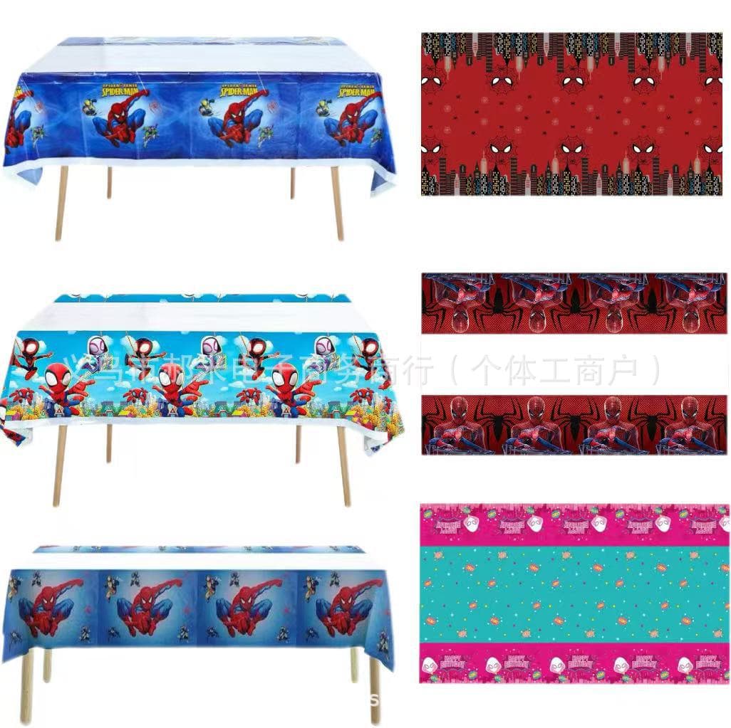 Cross-border new Spider-Man tablecloth birthday party Marvel theme warm Spider-Man superhero disposable tablecloth