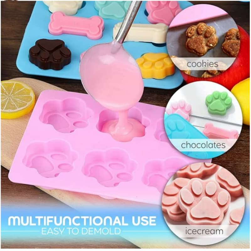 Candy Mold Silicone for Chocolate Candy Silicone Mold for Baking Puppy Ice Cube Shape