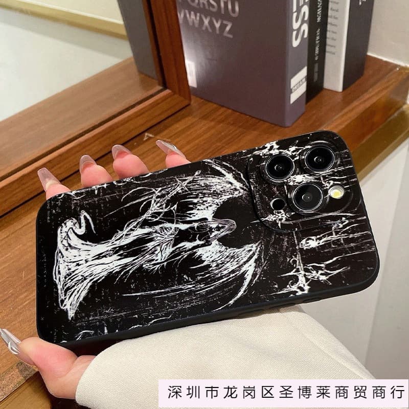 Cross-border Gothic Angel Compatible Apple 16 Pro Max Phone Case iPhone 17/16/15 Silicone 14 Anti-drop 11