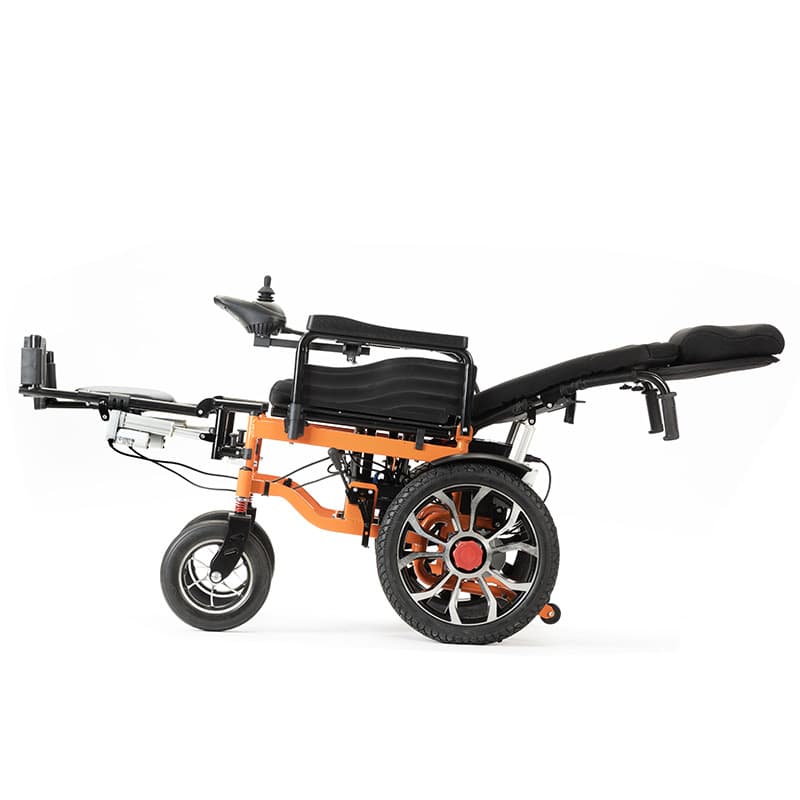 Factory Direct Hot Selling Automatic Recline and Leg Lift Carbon Steel Foldable Electric Wheelchair for Disabled and Elderly