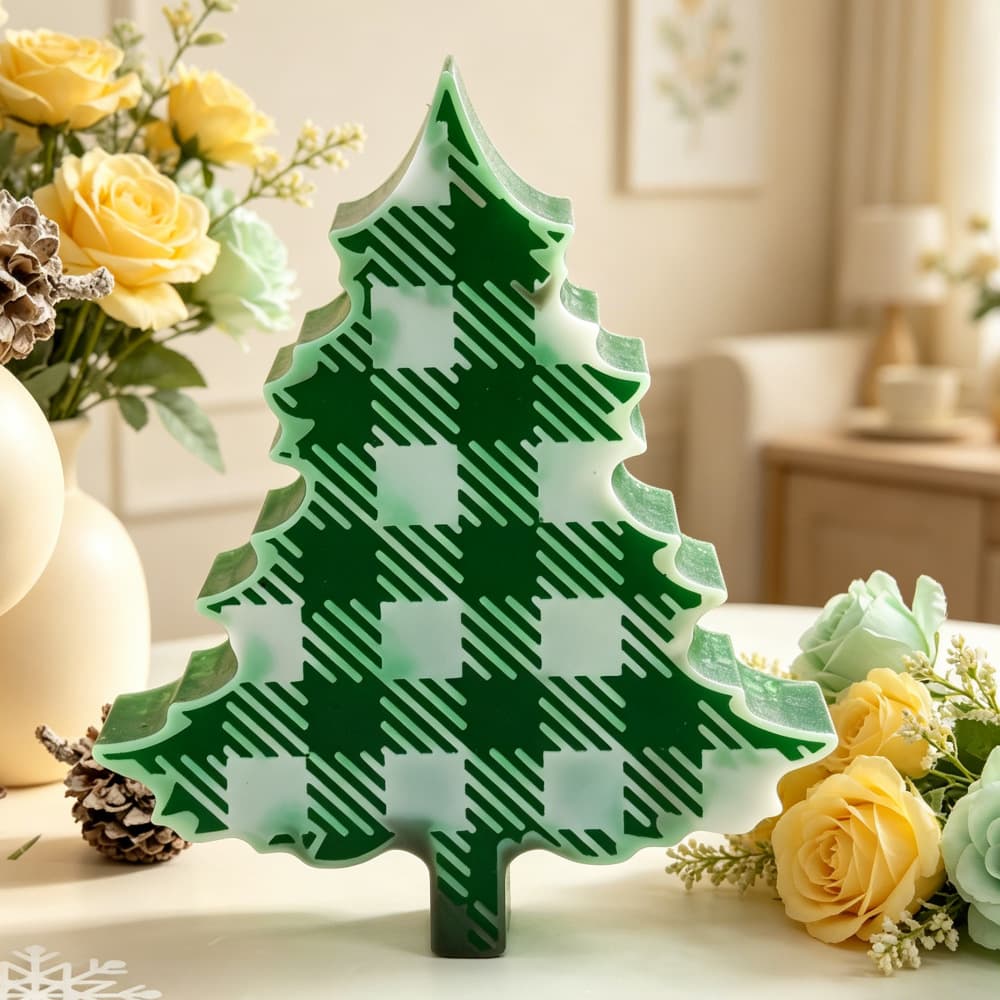 7708 Grid Christmas Tree Aroma Mold Silicone Mold Decoration DIY Silicone Mold