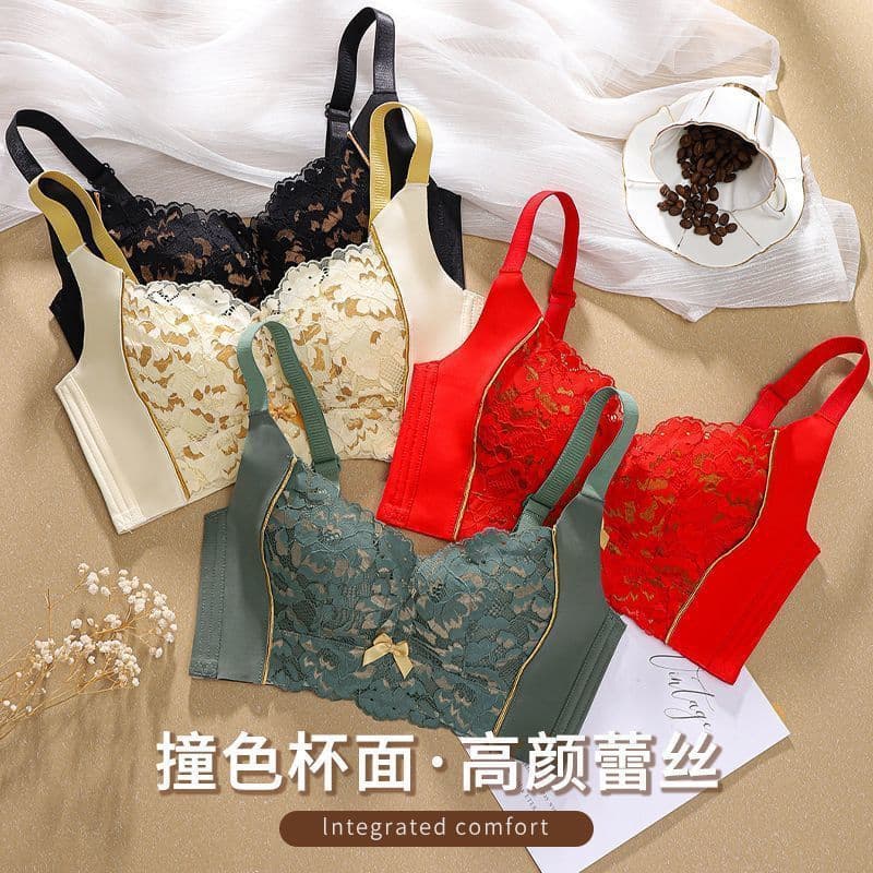 Small Chest Push-up Underwear for Women Shaping Side Boob Control Sexy Lace Lift Anti-sagging Comfortable Backless Bra