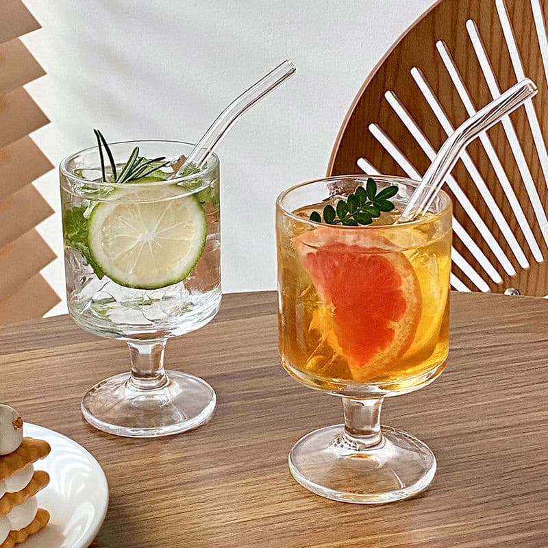 Internet celebrity ins style fruit tea cup glass goblet cold drink cup juice cup drink cup yogurt cup water cup