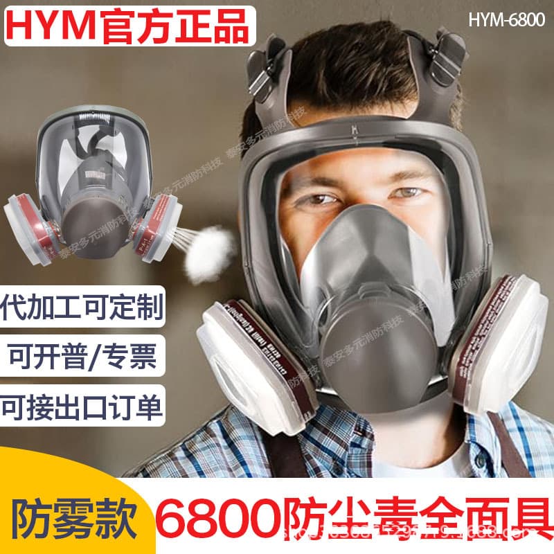 Gas mask full face mask silicone welding anti-household dust 6800 spray paint chemical industry anti-dust cross-border labor insurance protection