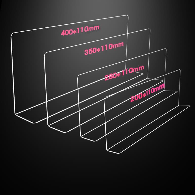 Sorting Partition PET Plastic Sheets, Transparent Plastic Sheets, Organizing and Storage Aids, Display Shelf Dividers