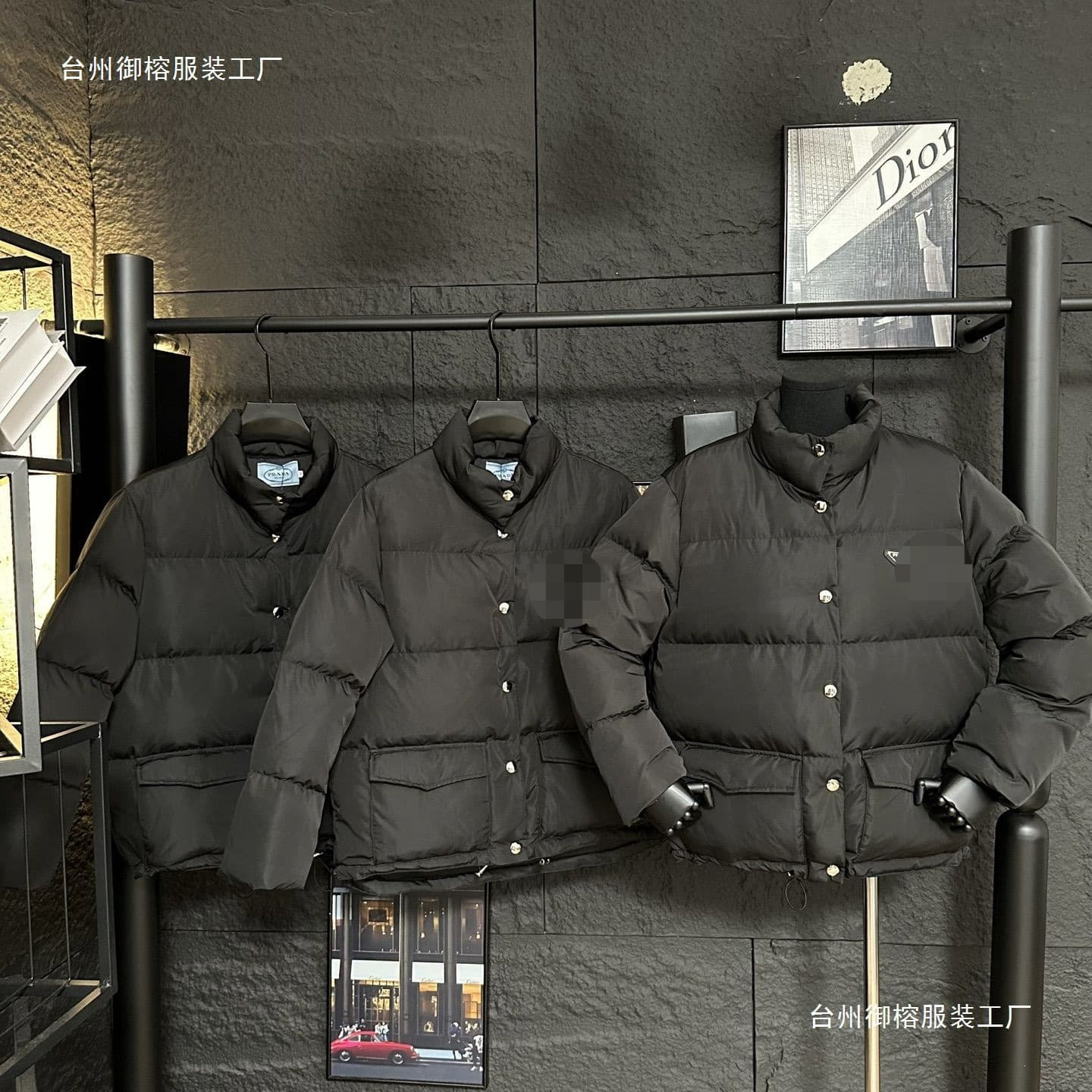 Prad* 26 Fall/Winter New Down Jacket, Default Option, Contact Customer Service Before Ordering, Rabbit Fur and Synthetic Fiber Blend, Breathable