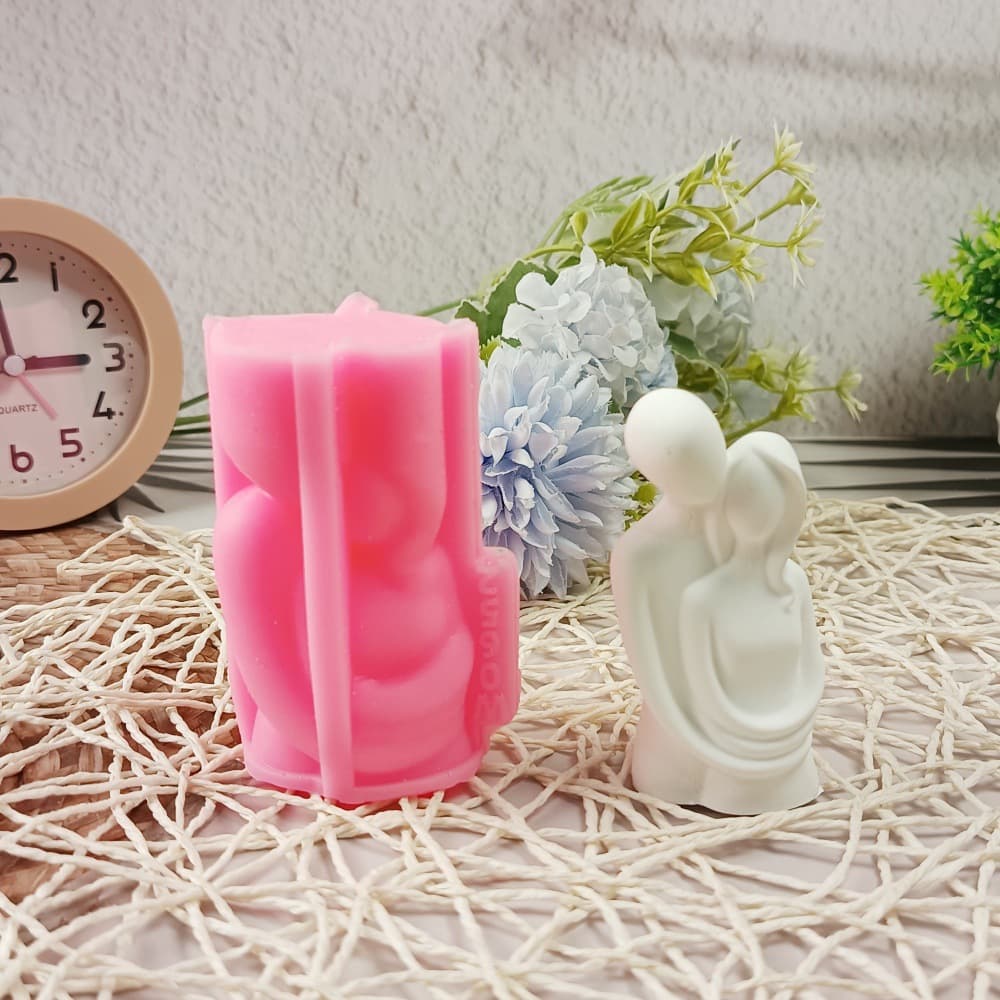 Couple Hugging Ornament Silicone Mold DIY Cement Plaster Ornament Silicone Mold W0652