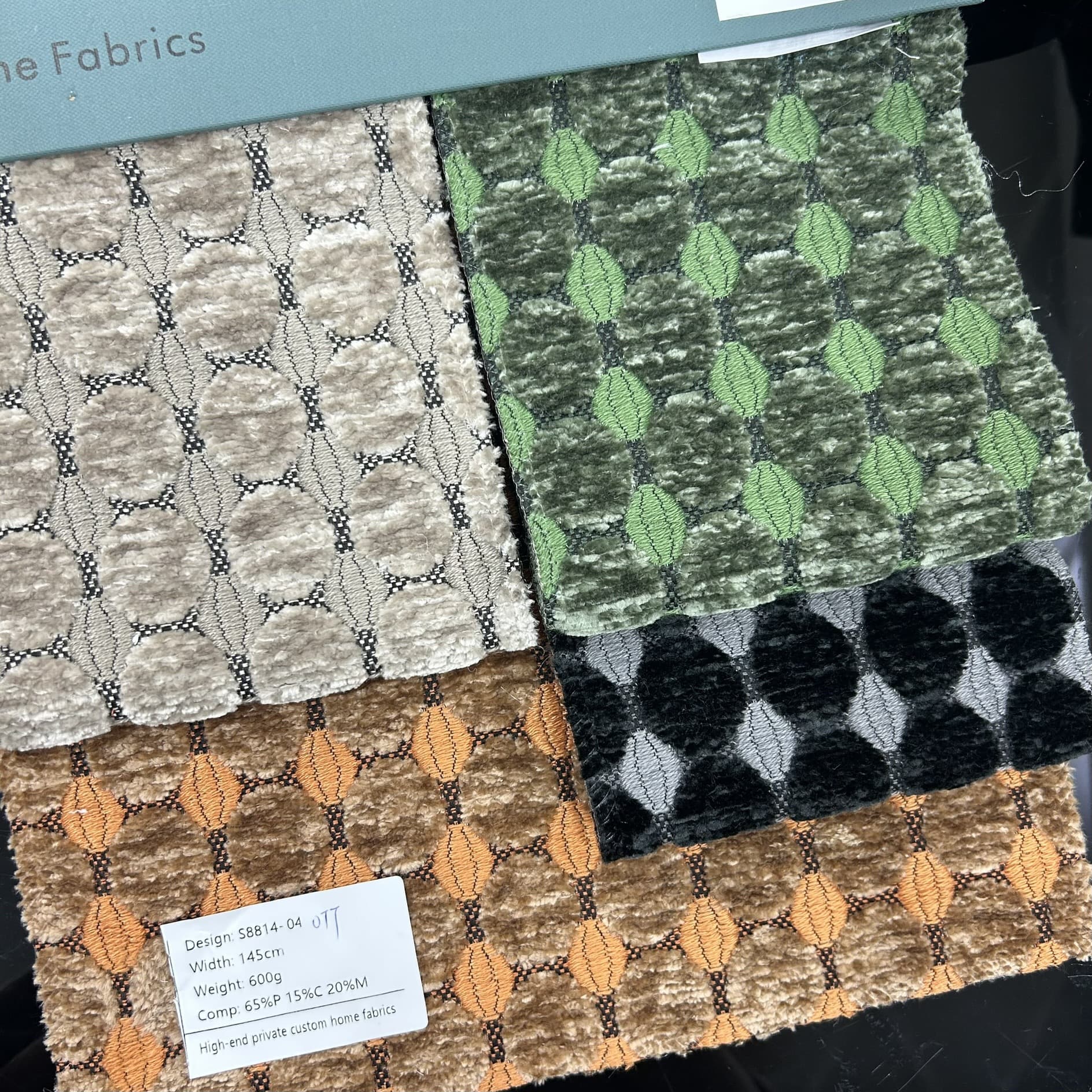 Sofa fabric, chenille geometric pattern, modern minimalist jacquard fabric, cushion fabric, soft furnishing fabric.