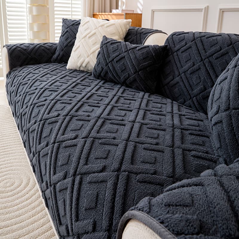 Cross-border super soft and thickened small apartment comfortable velvet sofa cushion modern simple anti-scratch and anti-slip sofa cushion towel wholesale