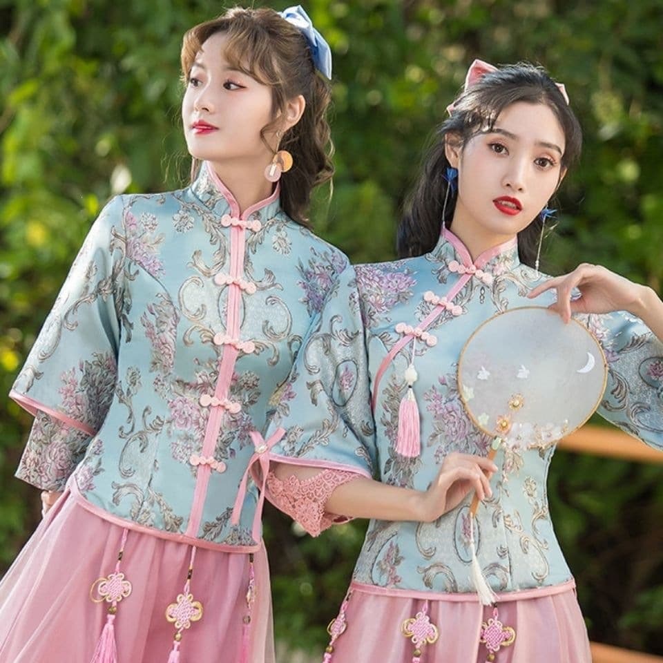 Scissors Stone Bridesmaid Dress 2026 New Chinese Style Bridesmaid Wedding Sister Dress Long Cheongsam Style