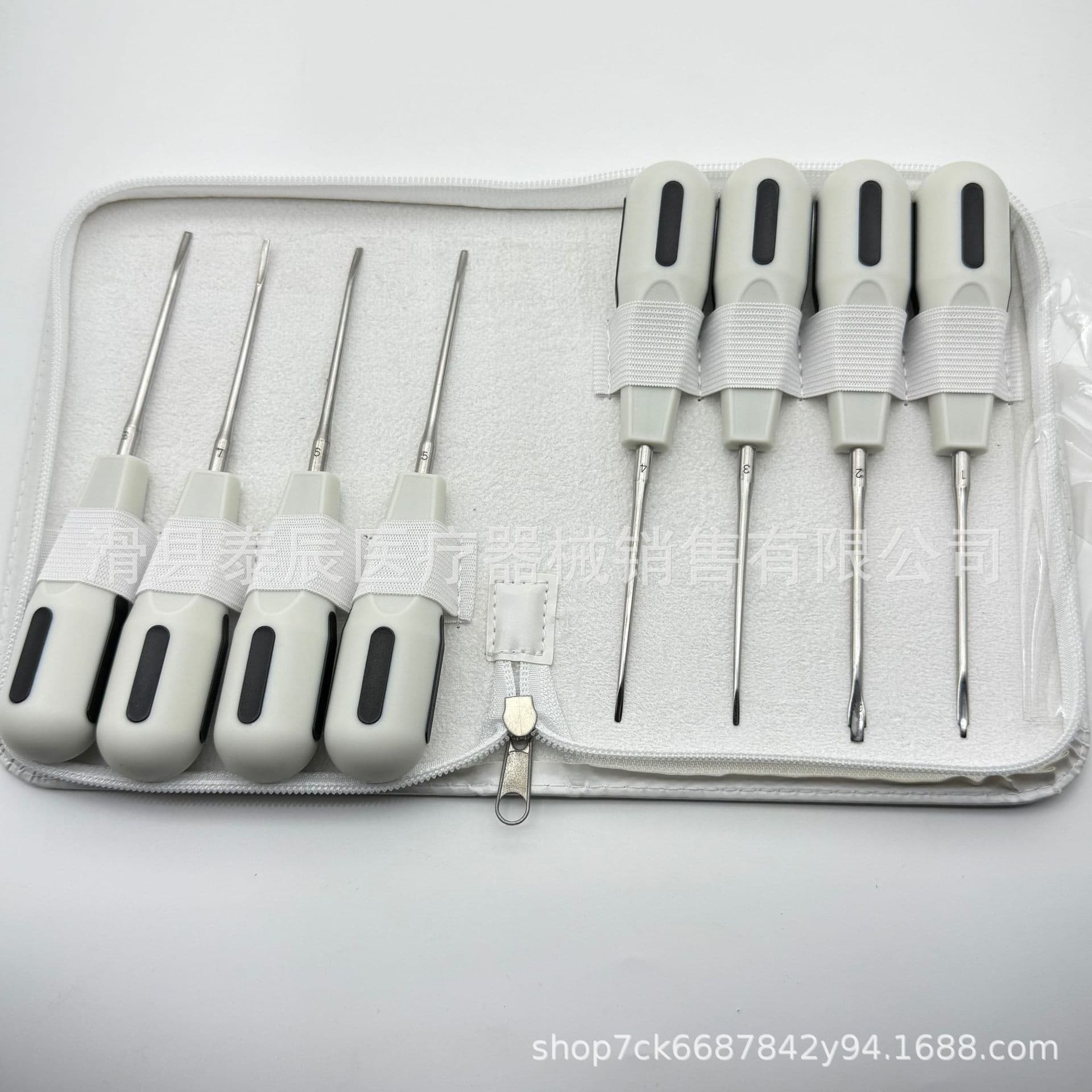 Dental Instruments 8pcs/set Stainless Steel Dental Elevators Minimally Invasive White Handle Stainless Steel Set Tooth Extraction Elevators Wholesale