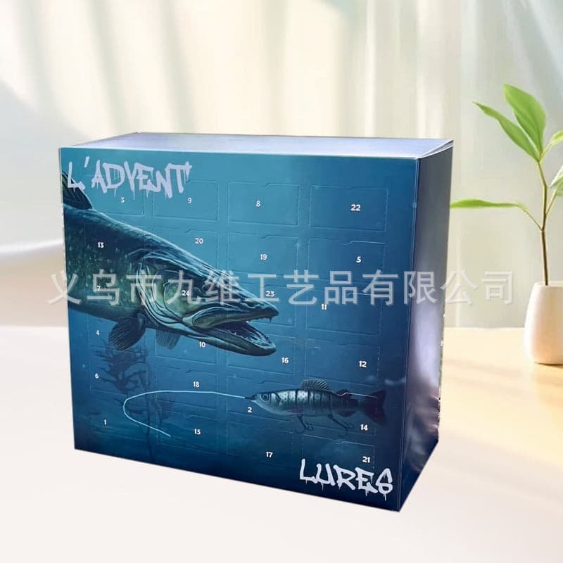 Cross-border L’ADVENT’LURES Fishing Christmas Advent Countdown Calendar Blind Box Fishing Gear Gift Set