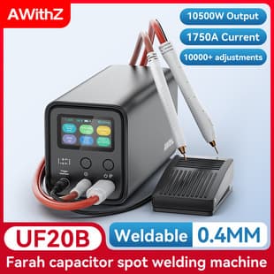 AWithZ UF20B Super Capacitor Spot Welder for 18650 Lithium Battery Stainless Steel Nickel Strip Compact Tool