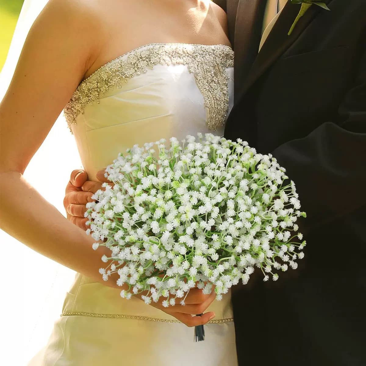 Artificial Simulation Flower Baby's Breath Bouquet Plastic Fake Flower Wholesale Aisle Guide Photo Prop Ornament Wedding Decoration